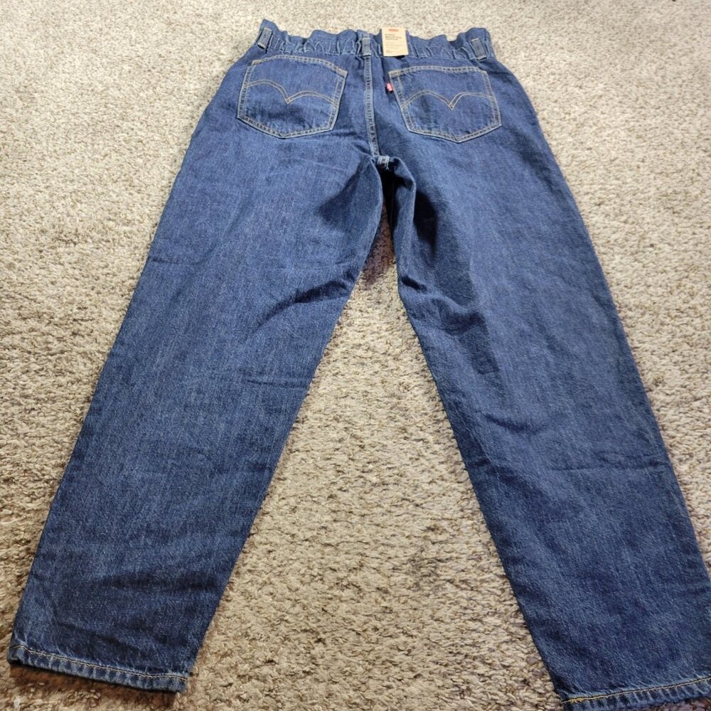 LEVIS Jeans Womens 31 High Waisted Tapered Dark Wash Blue 5-Pocket Mom Tags - Picture 7 of 9